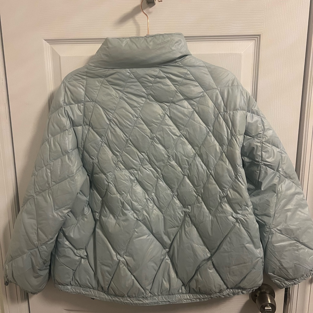 Womens Light Blue Quilted Jacket